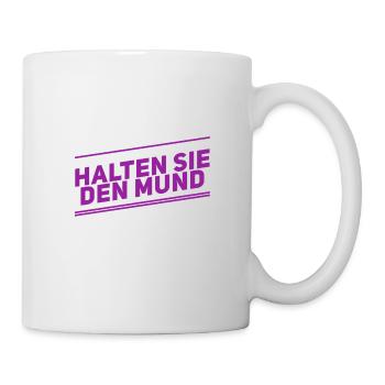 halten Sie den Mund - Tasse - Weiß - Rechts