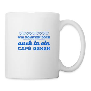 ab ins Cafe - Tasse - Weiß - Rechts
