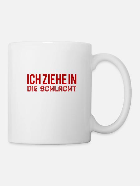 die Schlacht wartet - Tasse - Weiß