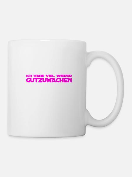 mit der Bitte um Vergebung - Tasse - Weiß