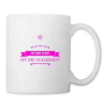 ich mag Zeitungen - Tasse - Weiß - Rechts