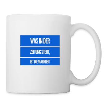die Zeitung mag die Wahrheit - Tasse - Weiß - Rechts