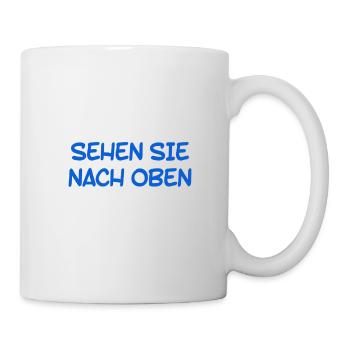 richte den Blick nach oben - Tasse - Weiß - Rechts