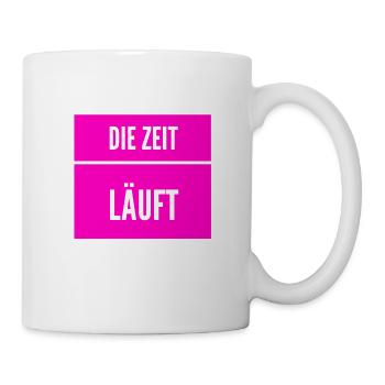 die Uhr tickt - Tasse - Weiß - Rechts