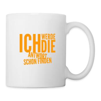 ich möchte eine Antwort - Tasse - Weiß - Rechts