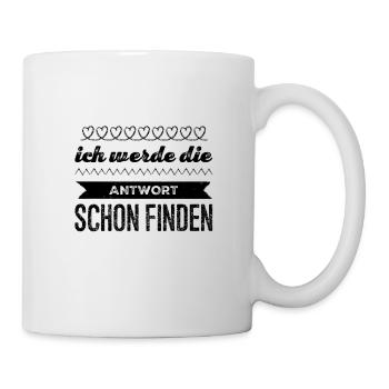 die Antwort finden - Tasse - Weiß - Rechts