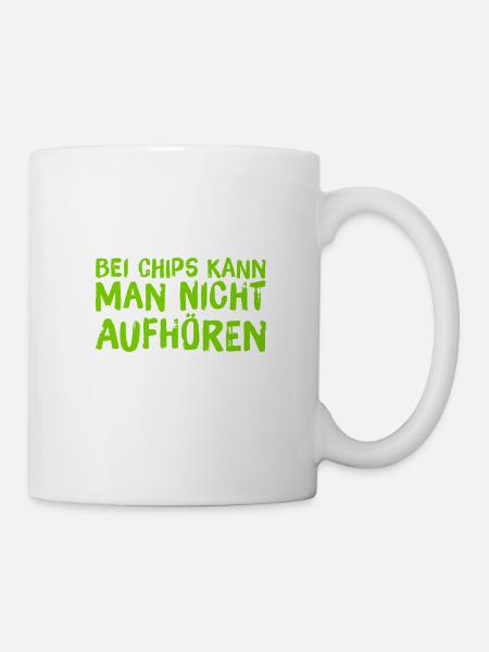 Chips gehen immer - Tasse - Weiß