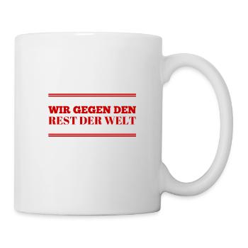 wir gegen den Rest der Welt - Tasse - Weiß - Rechts