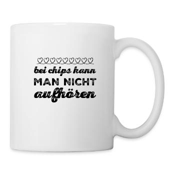 Chips gehen immer - Tasse - Weiß - Rechts