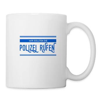 wir brauchen Hilfe - Tasse - Weiß - Rechts