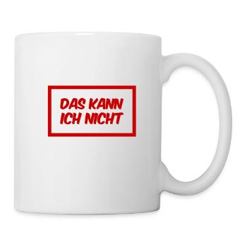 ich bin dazu unfähig - Tasse - Weiß - Rechts