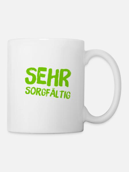ich mag Sorgfalt - Tasse - Weiß
