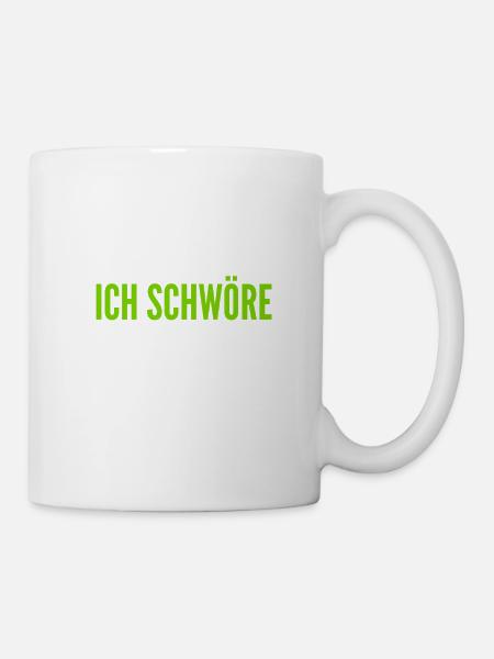 schwören - Tasse - Weiß