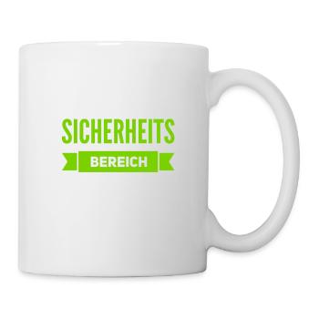 gesicherter Bereich - Tasse - Weiß - Rechts