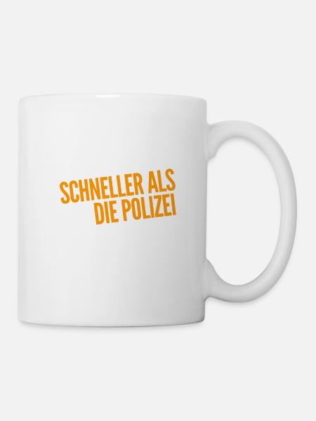Geschwindigkeit geht immer - Tasse - Weiß