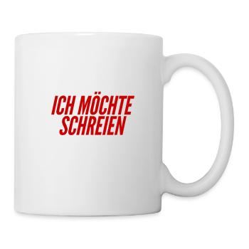 schreien ist mein Ding - Tasse - Weiß - Rechts