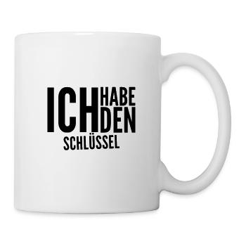 ich habe einen Schlüssel - Tasse - Weiß - Rechts