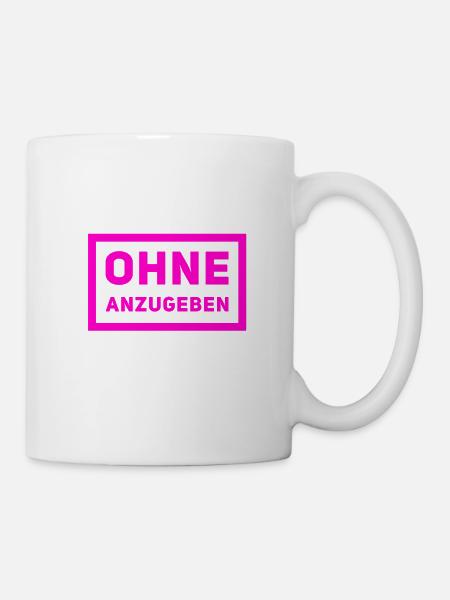 ich bin kein Angeber - Tasse - Weiß