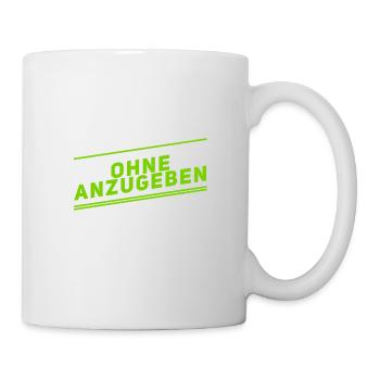 ich mag keine Angeber - Tasse - Weiß - Rechts