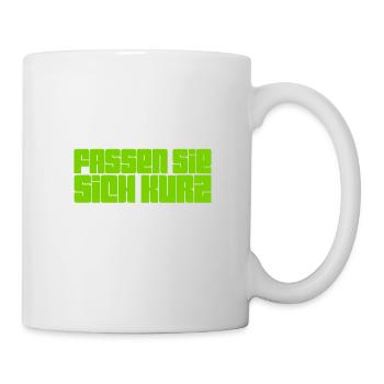 bitte kurz fassen - Tasse - Weiß - Rechts