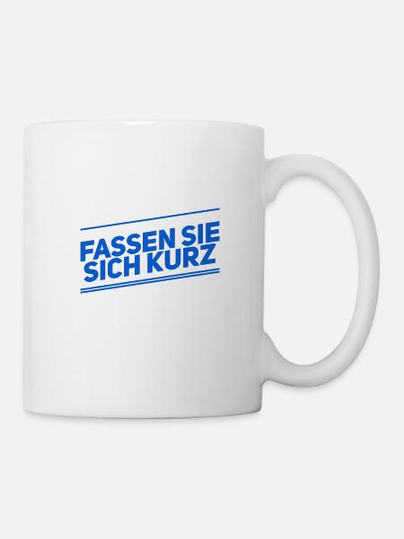 kurz und knapp - Tasse - Weiß