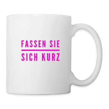 bitte kurz fassen - Tasse - Weiß - Rechts