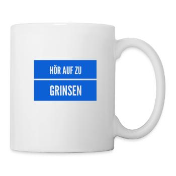 lass das grinsen - Tasse - Weiß - Rechts