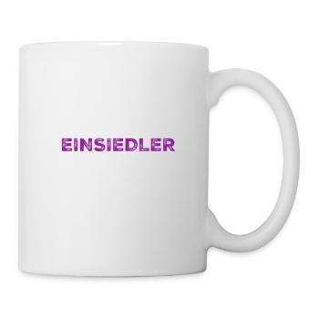 vor dir steht ein Einsiedler - Tasse - Weiß - Rechts