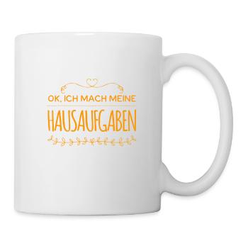 ich kümmere mich um die Hausaufgaben - Tasse - Weiß - Rechts
