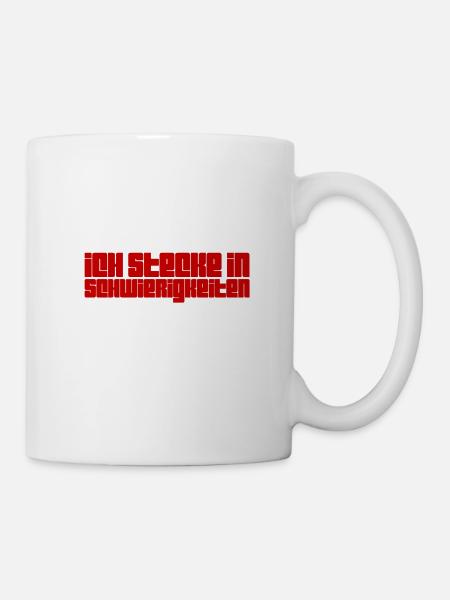 das ist schwierig - Tasse - Weiß