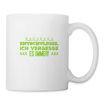 ich bin vergesslich - Tasse - Weiß - Rechts