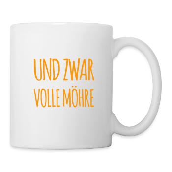volle Möhre - Tasse - Weiß - Rechts