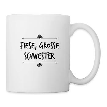 meine fiese Schwester ist groß - Tasse - Weiß - Rechts