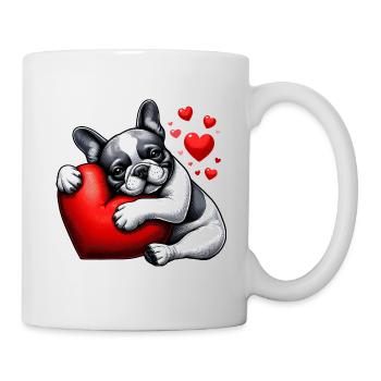 Cadeaux de la Saint-Valentin bouledogue français - Mug blanc - blanc - Droite