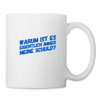 vor dir steht der Sündenbock - Tasse - Weiß - Rechts