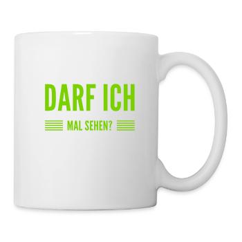 lass mal sehen - Tasse - Weiß - Rechts