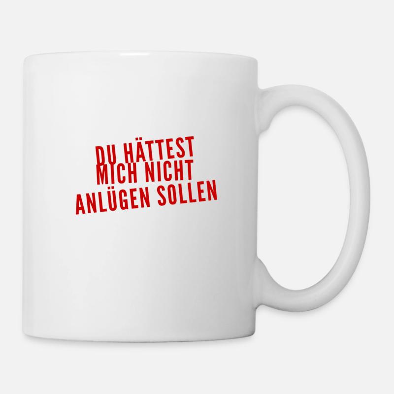 ich bin gegen Lügen - Tasse - Weiß
