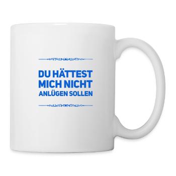 ich bin gegen Lügen - Tasse - Weiß - Rechts