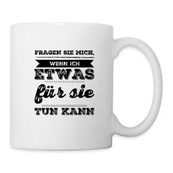darf ich ihnen helfen? - Tasse - Weiß - Rechts