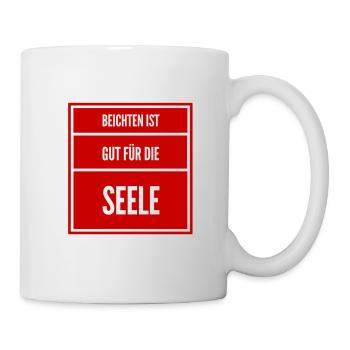 beichten tut mir gut - Tasse - Weiß - Rechts