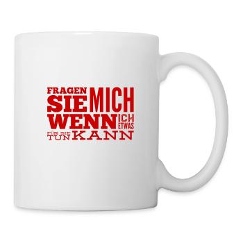 darf ich ihnen helfen - Tasse - Weiß - Rechts