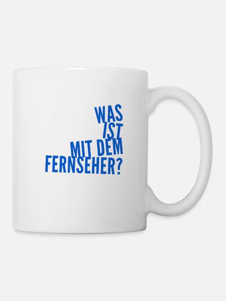 der Fernseher ist komisch - Tasse - Weiß