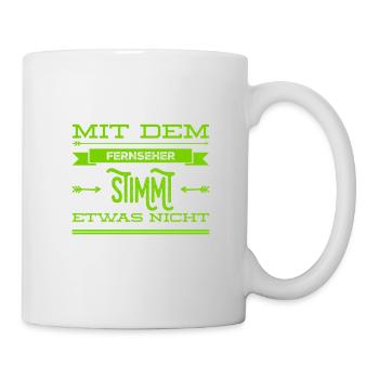 der Fernseher spinnt - Tasse - Weiß - Rechts