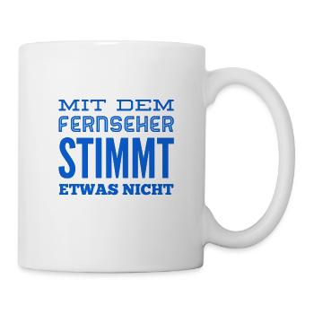 der Fernseher ist kaputt - Tasse - Weiß - Rechts