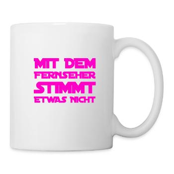 der Fernseher verhält ich merkwürdig - Tasse - Weiß - Rechts