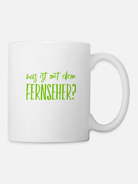 der Fernseher ist merkwürdig - Tasse - Weiß