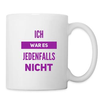 mich trifft keine Schuld - Tasse - Weiß - Rechts