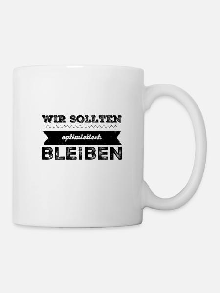 positiv denken - Tasse - Weiß