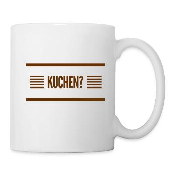 wie sieht es aus mit Kuchen? - Tasse - Weiß - Rechts