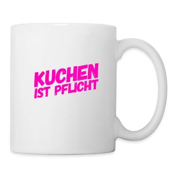 Kuchen muss sein - Tasse - Weiß - Rechts